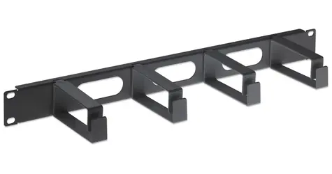 Intellinet schwarz / Montagepanel / 19" / 1 HE / 4 Kunststoffösen