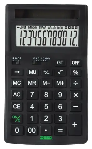 AVELI Tischrechner DESQ L / 12-stellig / solarbetrieben