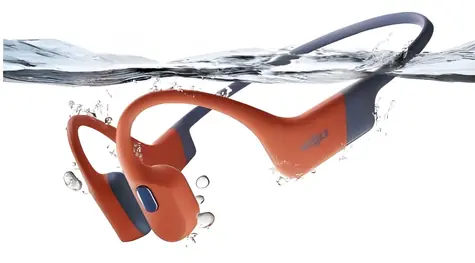Shokz OpenSwim Pro rot / Bluetooth-Kopfhörer / Knochenleitung / In-Ear / IP68