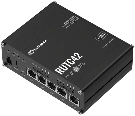 Teltonika RUTC42 / Industrierouter / 4G (LTE) / Wi-Fi 6 / 802.11ax / Dual-SIM