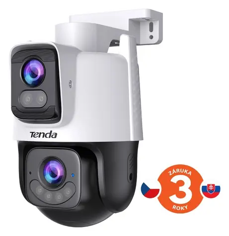 Tenda RH9-WCA weiß / Drehbare IP-Außenkamera / Dual-Objektiv 2x 3 MP / Wi-Fi 6 / Mikrofon & Lautsprecher / IR / IP65