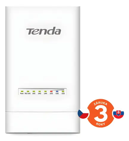 Tenda OS3 / Outdoor CPE / Wi-Fi 5 / 5 GHz / 867 Mbit/s / 4X LAN / 12 dBi / IP65