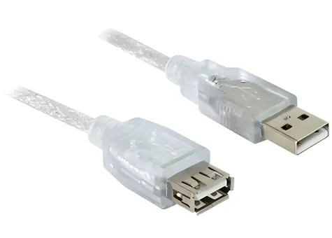 DeLock USB-A - USB-A weiß / Verlängerungskabel / USB 2.0 / 1,8 m