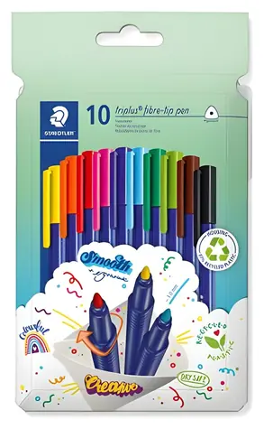 Staedtler Triplus 323 / Marker / 10 Farben / auswaschbare Tinte