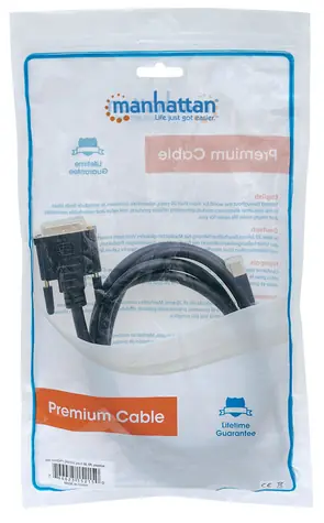 Manhattan Schwarz / Mini DisplayPort auf DVI-D Kabel / 1,8 m / Dual-Link / 60 Hz