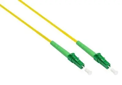 Good Connections gelbes optisches Patchkabel / LC / APC - LC / APC / OS2 Singlemode / LSZH / 1 m