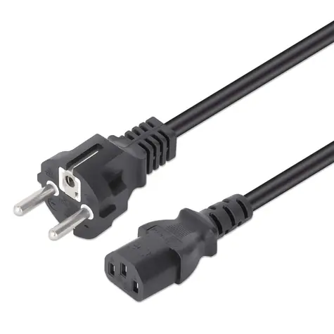 Manhattan schwarz / Netzkabel / CEE7/7 > C13 / 3 m / 250 V