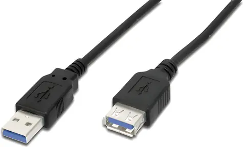 Digitus USB 3.0 AA schwarz / Verlängerungskabel / USB 3.2 Gen 1 / 1,8 m