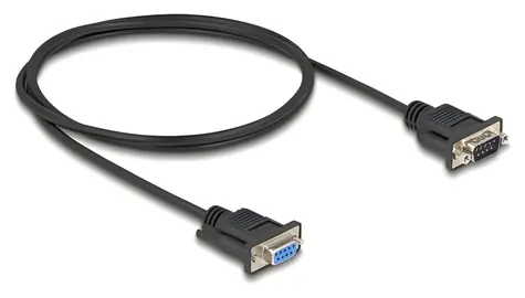 DeLock RS-232 Sub-D9 / Serielles Kabel / Stecker - Buchse / 1 m / schmale Stecker