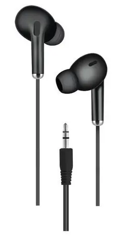 2GO In-Ear-Stereo-Kopfhörer, schwarz / In-Ear-Kopfhörer / kabelgebunden / 3,5-mm-Klinkenstecker
