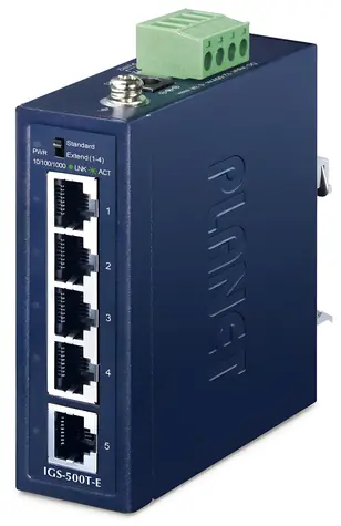 Planet IGS-500T-E / Switch / Industrie / 5x GLAN / unmanaged