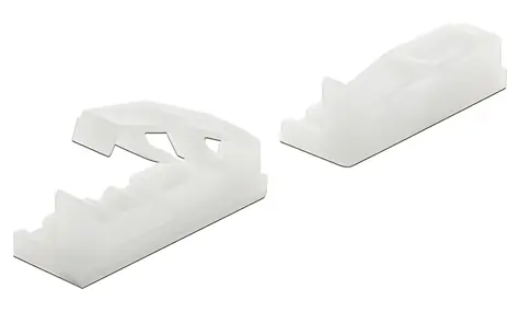 DeLock Flachbandkabelclip, selbstklebend, verschraubbar / Kabelhalter / Nylon / 10 Stück