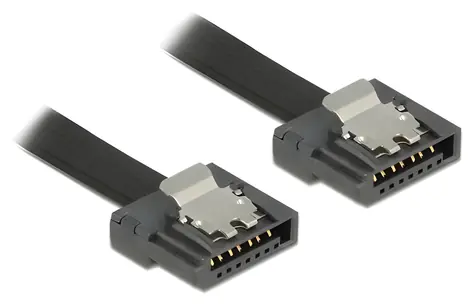 DeLock SATA III FLEXI Kabel schwarz / SATA - SATA / 1 m / 6 Gbit/s