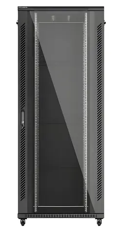 Lanberg FF01 schwarz / Rack-Schrank / 19" / 42 HE / 800 x 1000 mm / Glastür