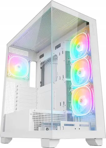 Rampage Hydra V1 weiß / Gehäuse / E-ATX / 1x USB-C, 1x USB-A + Hub / 4X ARGB-Lüfter / ohne Netzteil