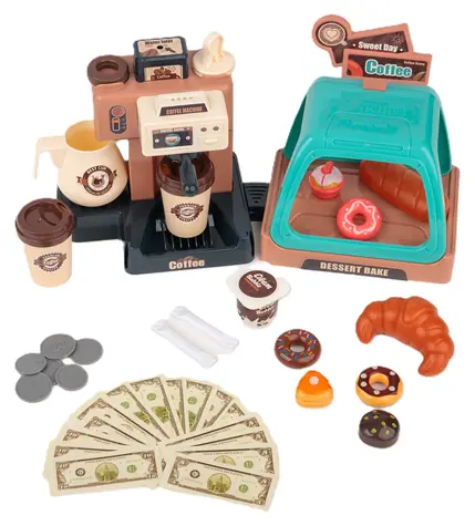 EXTRALINK Little Barista Set / Kinderkaffeemaschine für Cafés / 40-teilig