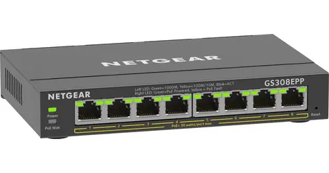 Netgear GS308EPP-100PES schwarz / Switch / 8x Gigabit PoE+ / 123 W / verwaltet