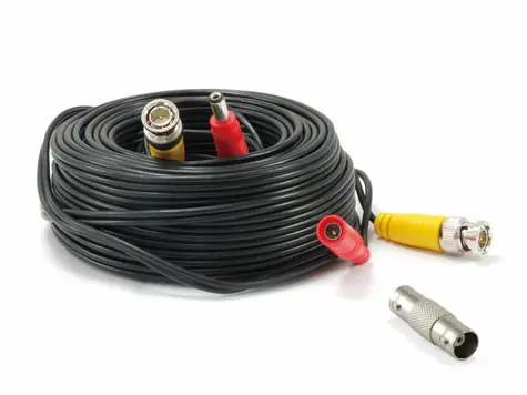 LevelOne CAS-5018 schwarz / Strom- und Videokabel / BNC - BNC + DC / 18 m