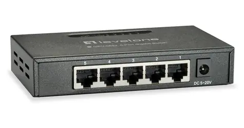 LevelOne GEU-0523 / Switch / 5x Gigabit Ethernet / Unmanaged / Metall