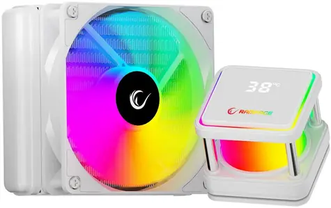 Rampage Infinite V120 weiß / AIO-CPU-Wasserkühlung / 120 mm / ARGB / Temperaturanzeige