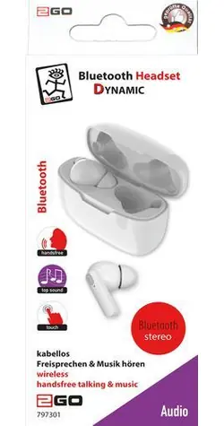 2GO TWS Dynamic weiß / Kabellose In-Ear-Kopfhörer / Bluetooth 5.0 / Touch-Steuerung / Ladecase