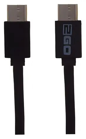 2GO USB-C - USB-C 1 m schwarz / Datenkabel / USB 3.2 Gen 1