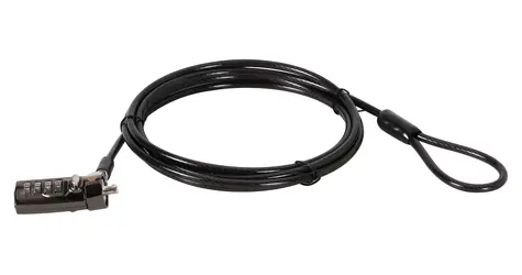 Conceptronic CUSTODIO01BN / Laptopschloss / Nano-Slot / Zahlencode / 1,8 m