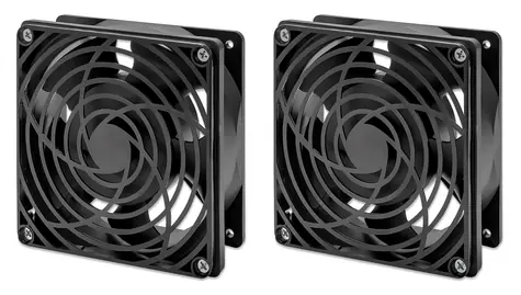 Intellinet 19"-Lüftungseinheit / Deckenmontage / 2 Ventilatoren / 85 m/h / 24,9 dB