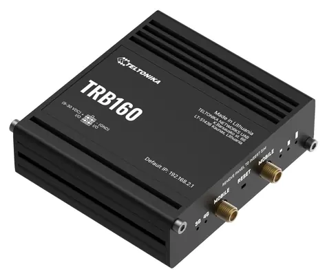 Teltonika TRB160 / LTE-Gateway / Cat 6 / 1x RJ45 1000 Mbit/s / IP30