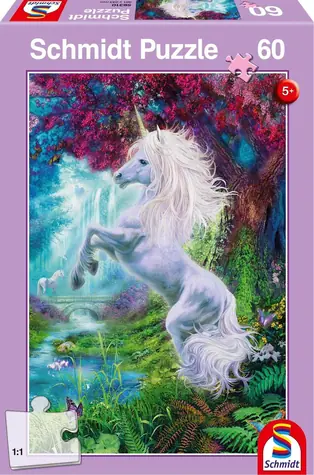Schmidt Puzzle Einhorn im Zaubergarten / 60 Teile / ab 5 Jahren