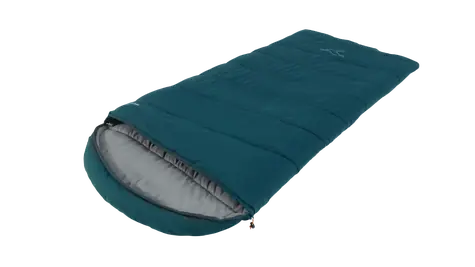 Easy Camp Raven I Square XL blau / Schlafsack / 5°C / Reißverschluss links
