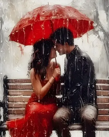 Diamantmalerei - Liebe in allen Wetterlagen / 30 x 40 cm