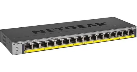 Netgear GS116LP schwarz / Switch / 16x Gigabit PoE+ / 90W / Unmanaged