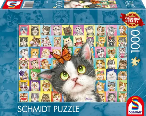 Schmidt Puzzle Katzenausdrücke / 1000 Teile