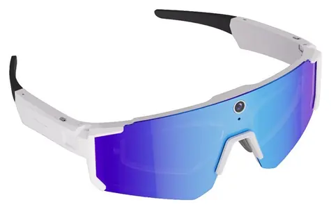 Colmi V06 AI weiße, blaue Gläser / Intelligente Sonnenbrille / 8-MP-Kamera / 2K-Video / Bluetooth 5.3 + WLAN / IP54