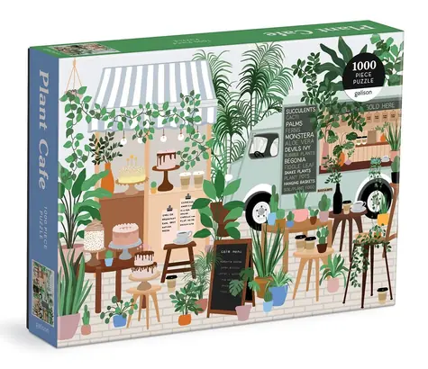 Galison Puzzle Botanisches Café / 1000 Teile / Größe 69 × 51 cm