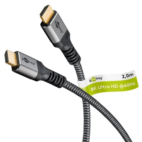 Goobay Ultra High Speed HDMI grau / HDMI-Kabel / 2 m