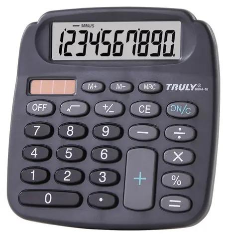 TRULY 808A / Tischrechner / zehnstellig / solar- und batteriebetrieben