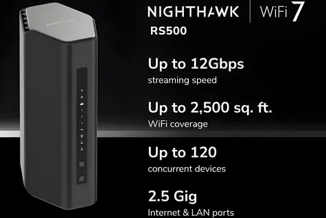 Netgear Nighthawk RS500 BE12000 schwarz / Router / Wi-Fi 7 / Tri-Band / 4X Ethernet / USB 3.2