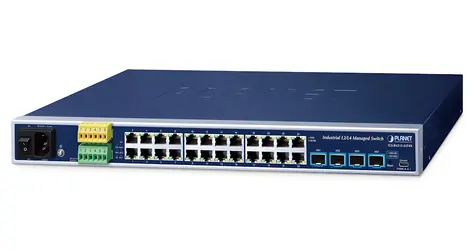 Planet IGS-R4215-24T4X / Industrie-Switch / 24x Gigabit RJ-45 / 4X 10G SFP+ / L2/L4 / IP30
