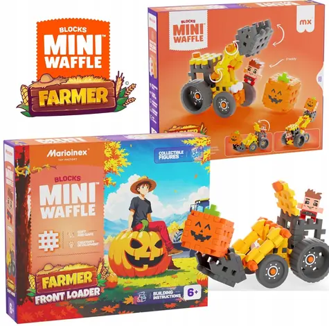 MARIOINEX Mini-Waffelbauern-Bagger-Bausatz / 50 Teile