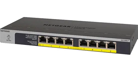 Netgear GS108LP / Switch / 8x Gigabit / Flexibles PoE+ / unmanaged