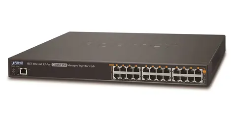 Planet HPOE-1200G / PoE-Injektor / 12x Gigabit / 802.3at / 340 W / Watchdog