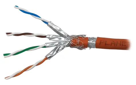 Planet Elite SFTP Cat6A orange / Installationskabel / Draht / 500 MHz / LS0H / geschirmt / 500 m