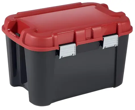 Keter Totem Werkzeugkasten schwarz/rot / 60 l / 59 x 39,5 x 36 cm
