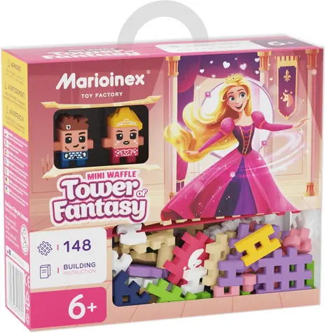 MARIOINEX Waffel-Mini-Prinzessinnen-Bausatz - Fantasieturm / Waffelwürfel