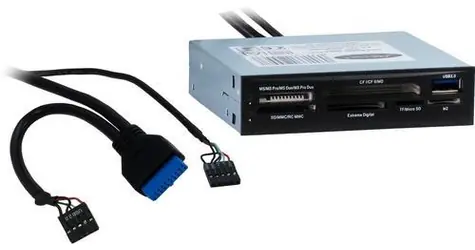 Inter-tech CI-01 / Speicherkartenleser / intern 3,5" / USB 3.2 Gen 1