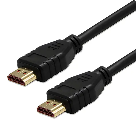 Neutrales HDMI 2.1 2m schwarzes HDMI-Kabel / Stecker auf Stecker / 8K 60 Hz / 48 Gbit/s / vergoldete Anschlüsse