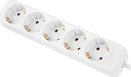 Lanberg 5x Schuko weiß / Verlängerungskabel / 230 V / 5 Steckdosen / 1,5 m