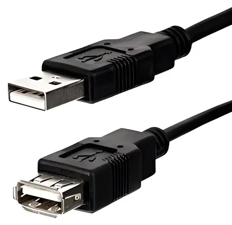 Logo Economy / Verlängerungskabel / USB 2.0 Typ-A Stecker - Typ-A Buchse / 3 m / schwarz